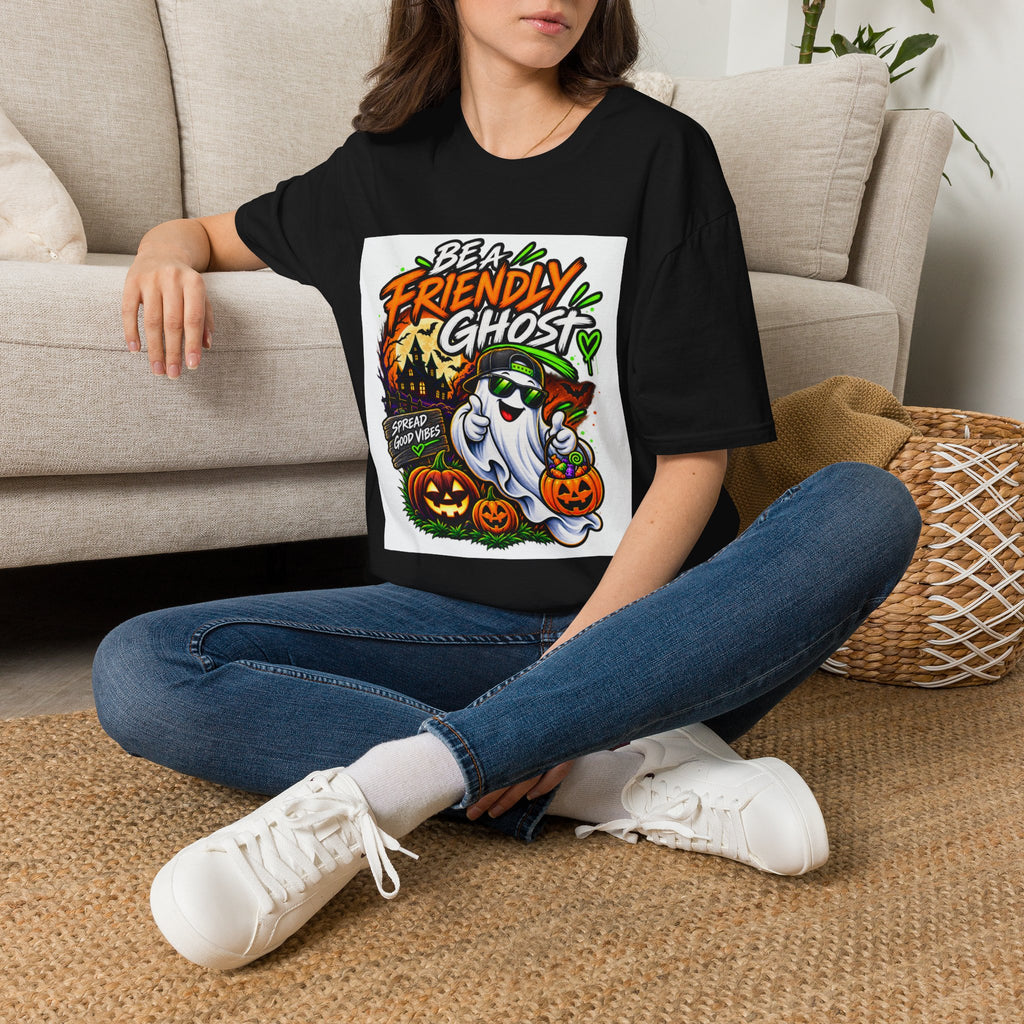 Be a Friendly Ghost - Positive Halloween T-Shirt | CAS+ILLO Apparel