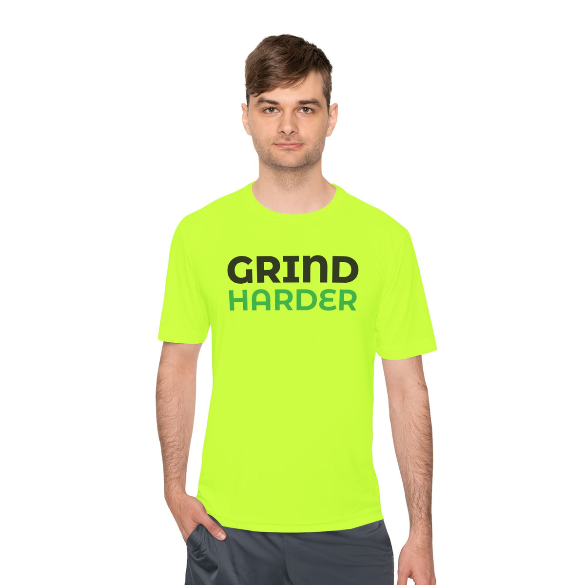 GRIND HARDER – Moisture-Wicking Performance T-Shirt | CAS+ILLO Apparel