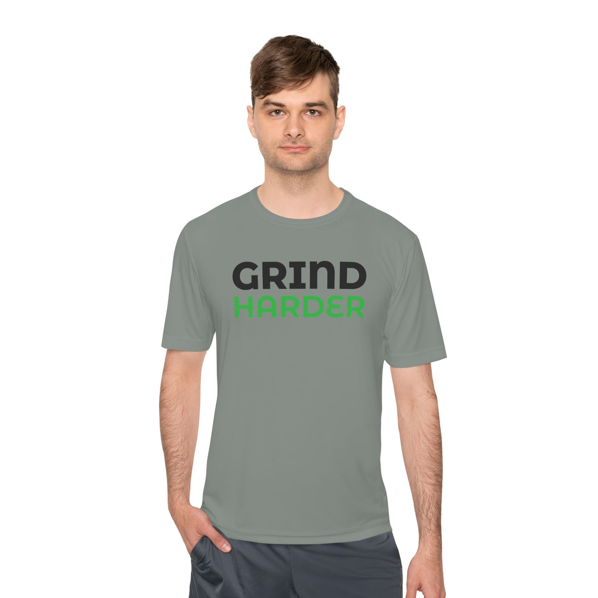 GRIND HARDER – Moisture-Wicking Performance T-Shirt | CAS+ILLO Apparel