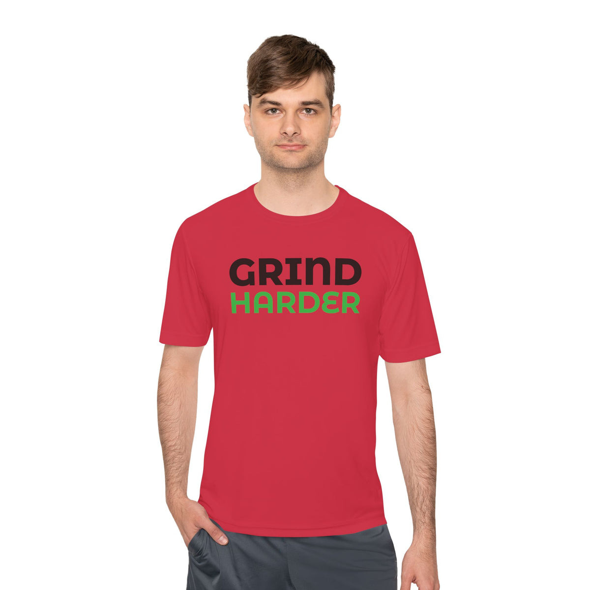 GRIND HARDER – Moisture-Wicking Performance T-Shirt | CAS+ILLO Apparel