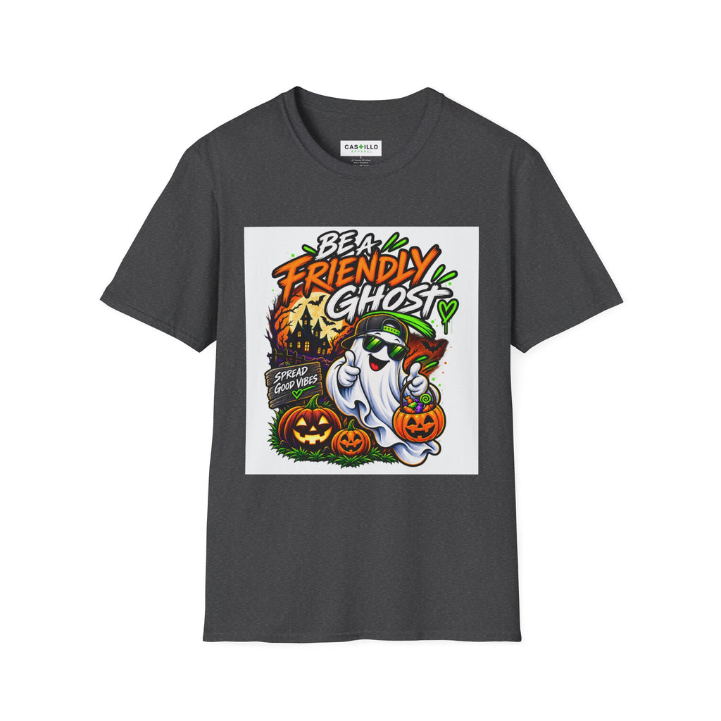 Be a Friendly Ghost - Positive Halloween T-Shirt | CAS+ILLO Apparel