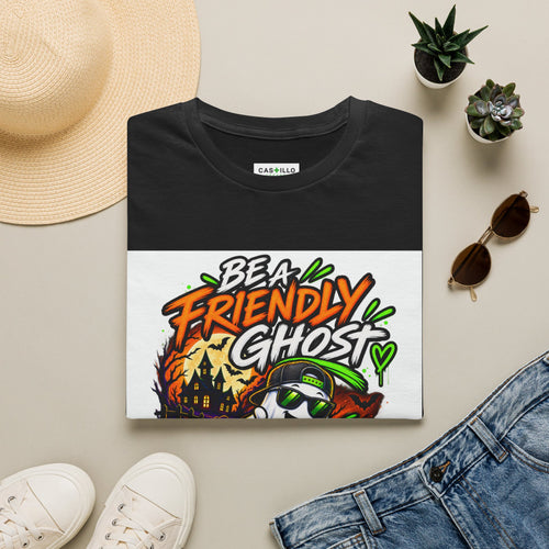 Be a Friendly Ghost - Positive Halloween T-Shirt | CAS+ILLO Apparel