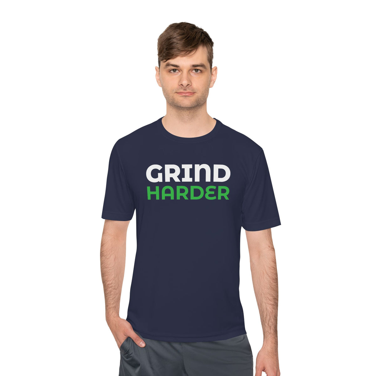 GRIND HARDER – Moisture-Wicking Performance T-Shirt | CAS+ILLO Apparel