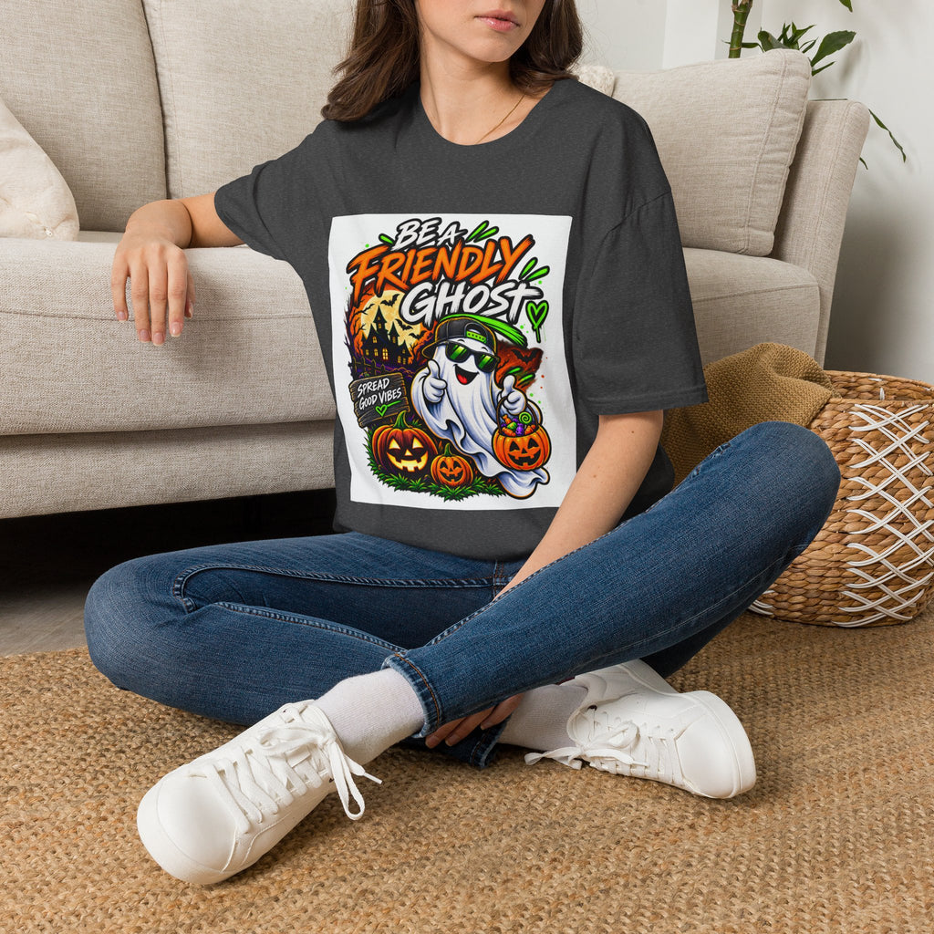 Be a Friendly Ghost - Positive Halloween T-Shirt | CAS+ILLO Apparel
