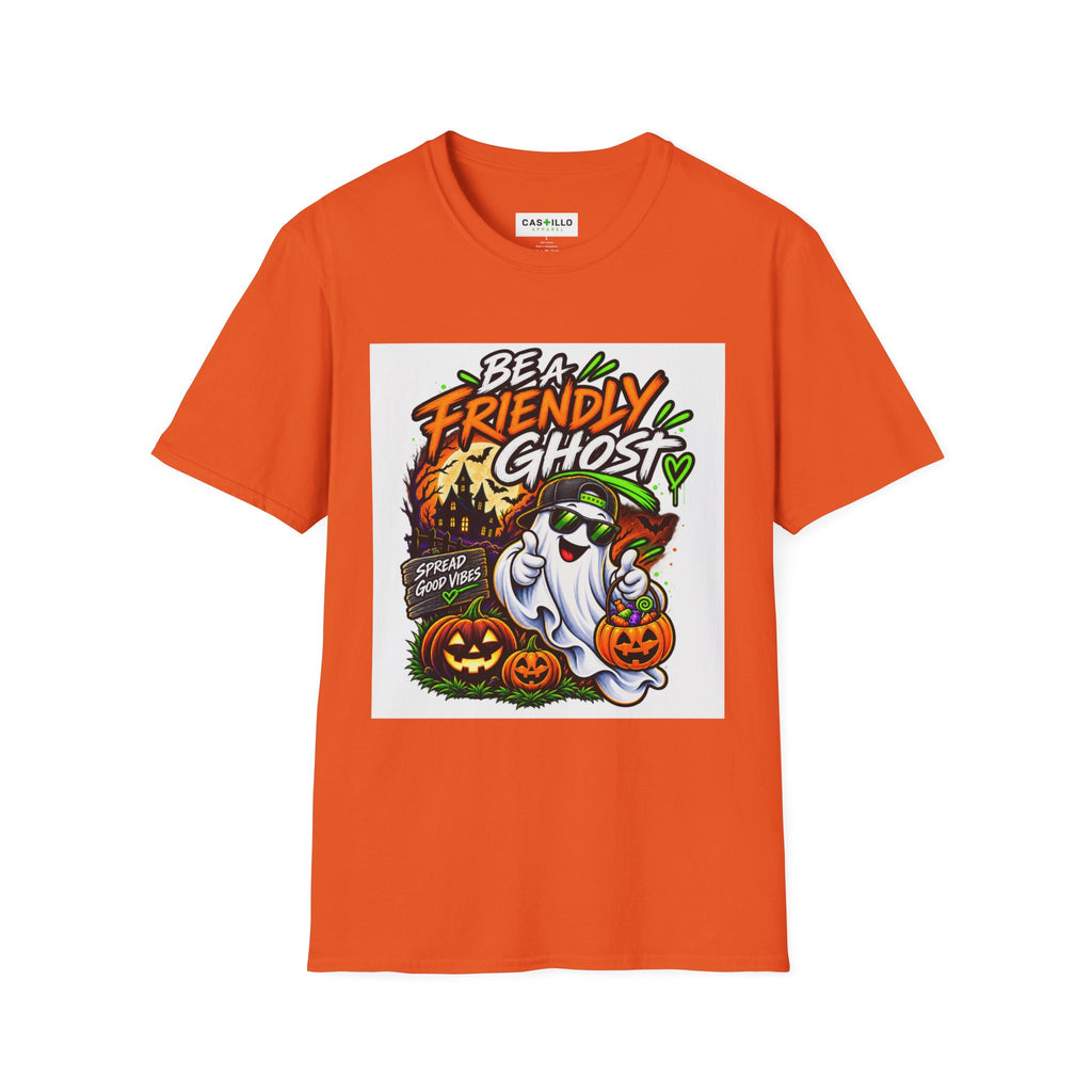 Be a Friendly Ghost - Positive Halloween T-Shirt | CAS+ILLO Apparel