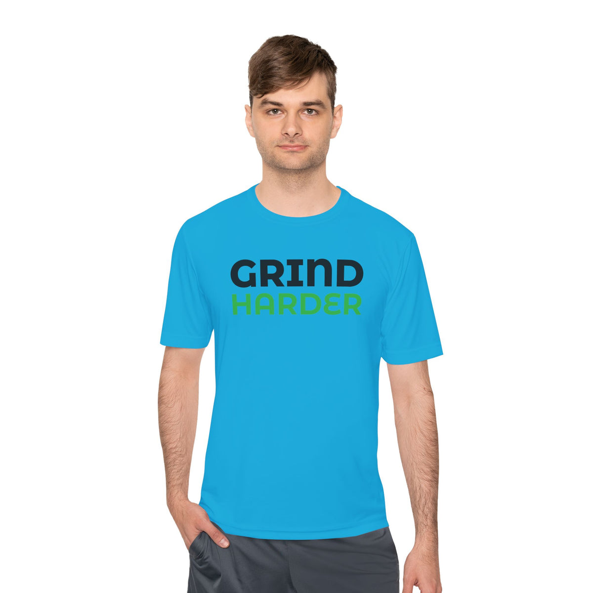 GRIND HARDER – Moisture-Wicking Performance T-Shirt | CAS+ILLO Apparel