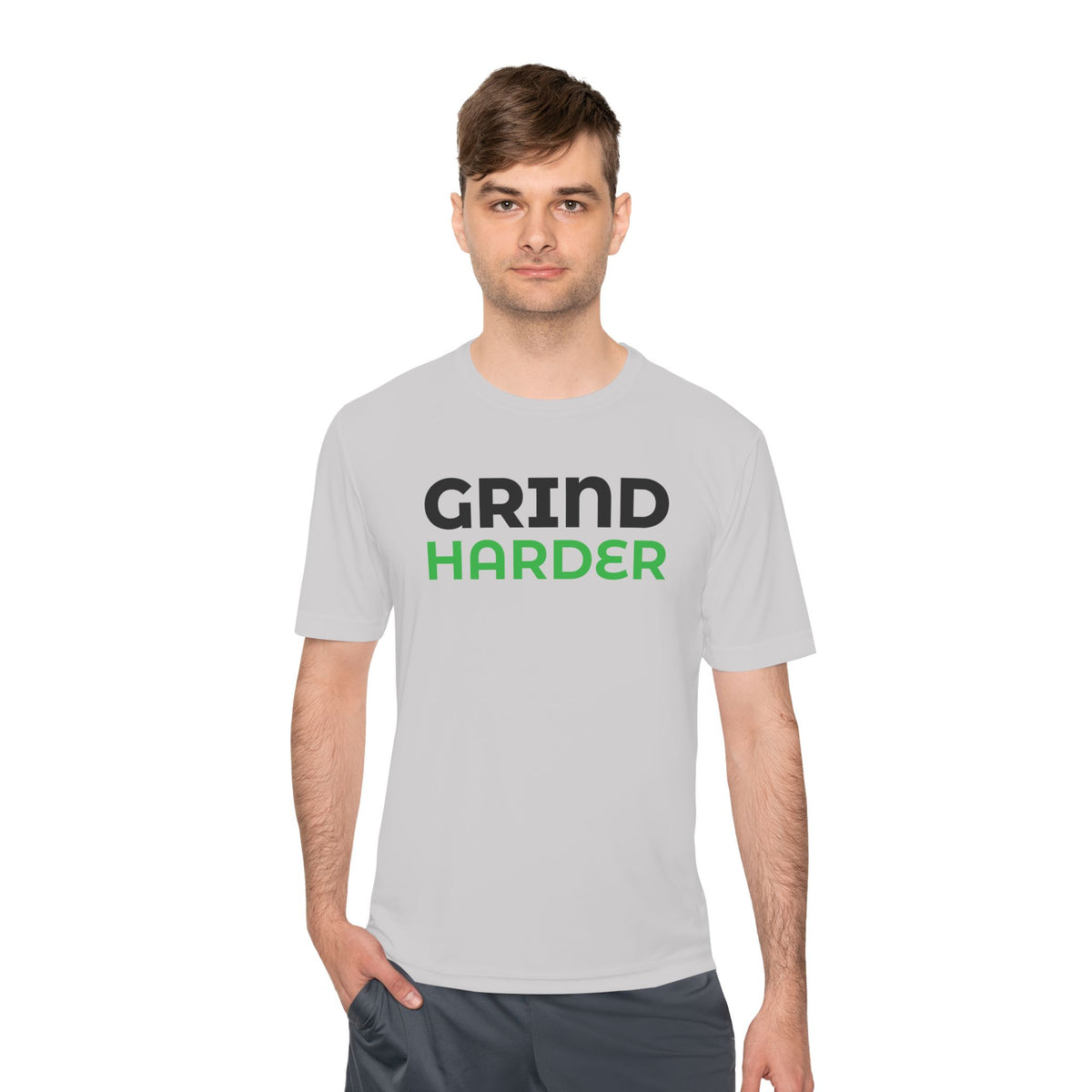 GRIND HARDER – Moisture-Wicking Performance T-Shirt | CAS+ILLO Apparel