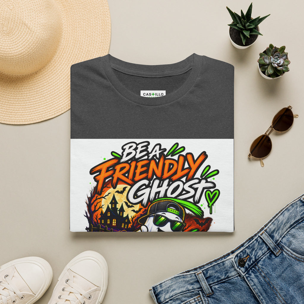 Be a Friendly Ghost - Positive Halloween T-Shirt | CAS+ILLO Apparel