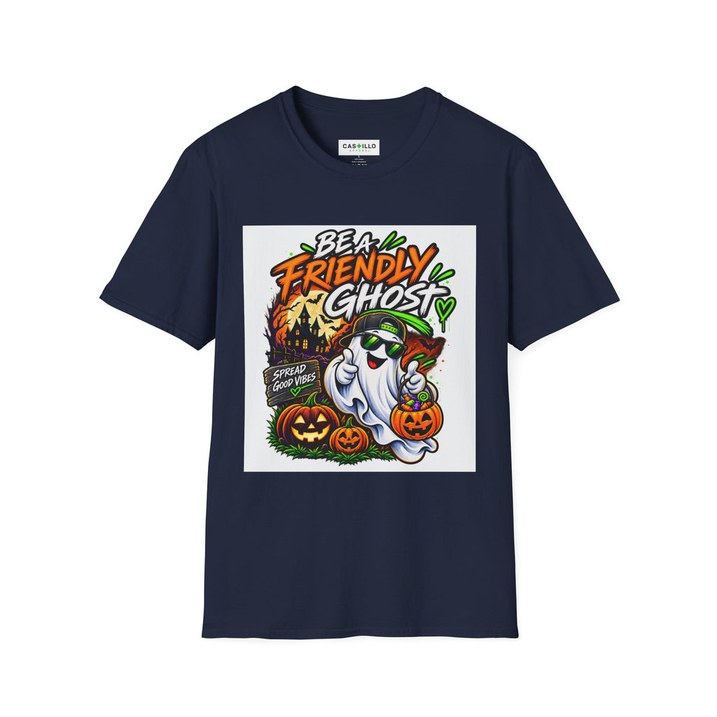 Be a Friendly Ghost - Positive Halloween T-Shirt | CAS+ILLO Apparel